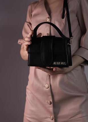 Женская сумка jacquemus mini чёрная 20x13x6.5
