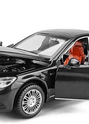 Модель автомобиля mercedes benz s600 уменьшена 1:32 с светящимися фарами и звуковыми эффектами мотора