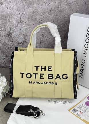 Жіноча сумка marc jacobs tote bag бежева 33x25x12