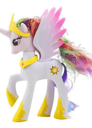 Фигурка my little pony принцесса селестия resteq — волшебная игрушка пони единорог 14 см
