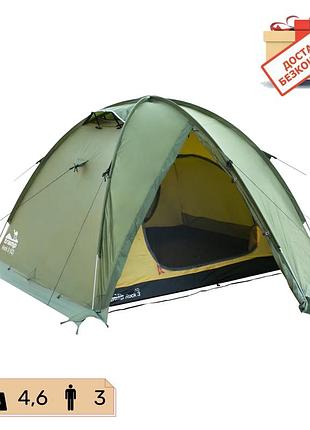 Палатка rock 3 местная v2 tramp, trt-028-green