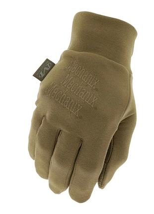 Перчатки тактические зимние mechanix "coldwork base layer coyote gloves xl