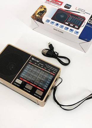 Портативний радіоприймач хіт golon rx-8866, портативне fm радіо з usb, радіо фм прямий ефір me-14