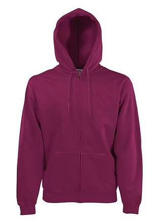 Худи мужской на молнии premium hooded jacket s 41 бордовый