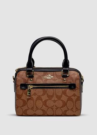 Жіноча сумка coach rowan satchel in signature canvas 19.5 х 14 х 11 см