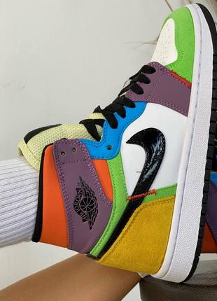 💖💛🖤❤️💚💙💜nike air force 1 retro💜💙💚❤️🖤💛💖кроссовки женские найк джордан5 фото