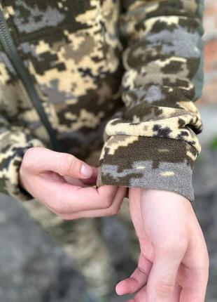 Флісова кофта піксель з капюшоном 6