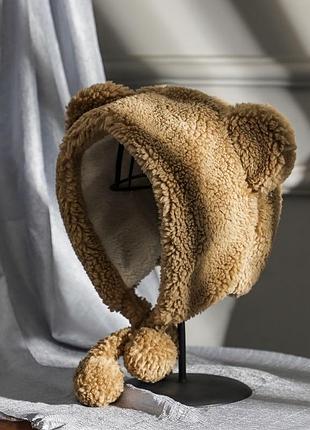 Шапка медведя с ушками resteq. шапка уши мишки. bear hat. шапка медведь. зверошапка