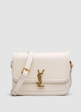 Жіноча сумка yves saint laurent medium solferino cream 23 х 15 х 6 см