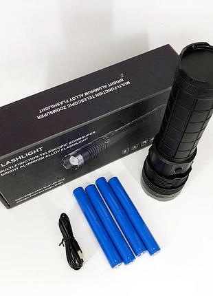 Ліхтар ручний гарний ak138-1 pm60-tg 8х18650, ліхтар тактичний маленький, військовий lh-561 тактичний ліхтар