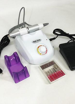 Электрооборудование для маникюра и педикюра pro nail drill белый, фрезер машинка для снятия гель лака we-82