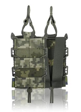 Жорсткий посилений тактичний підсумок kiborg gu single mag pouch pixel