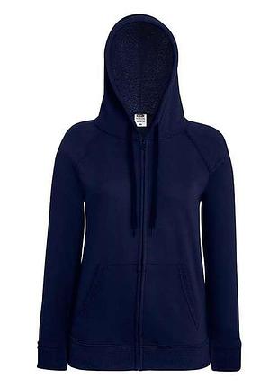 Женская толстовка на молнии lightweight hooded jacket xs az глубокий темно-синий