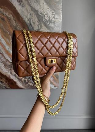 Chanel 2.55 reissue 226 brown aged calfskin with gold 25х15х6