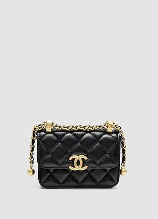 💎 chanel quilted perfect fit flap coin purse black/gold 12.5 х 9 х 3.5 cм