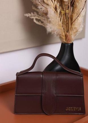 Jacquemus le bambino dark brown 24х14х7