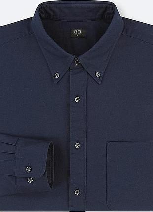Рубашка lc waikiki xl, normal fit, темно синяя под лен