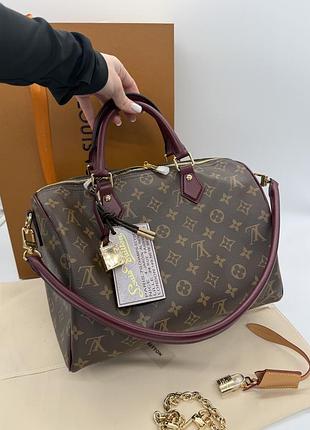 Louis vuitton speedy 30 monogram canvas handbag 30 см