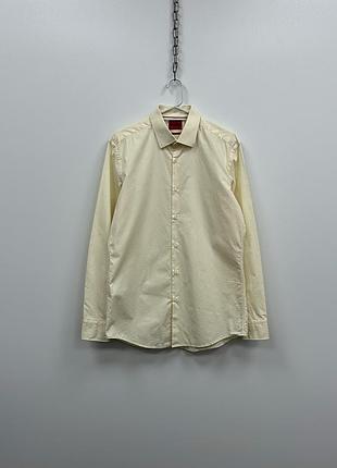Шикарна сорочка hugo hugo boss c-jenno slim fit shirt light yellow