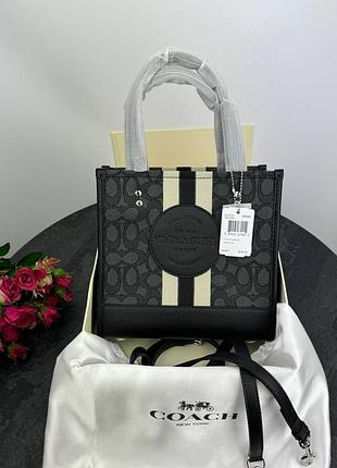 Жіноча якісна сумка coach з двома ручками чорна