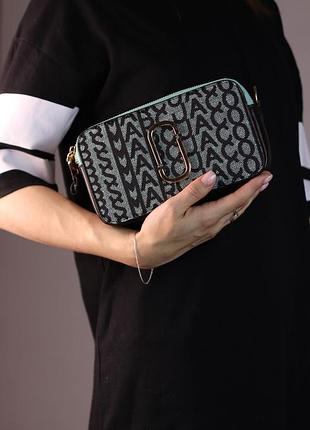 Женская сумочка marc jacobs прямоугольная тёмно-серая