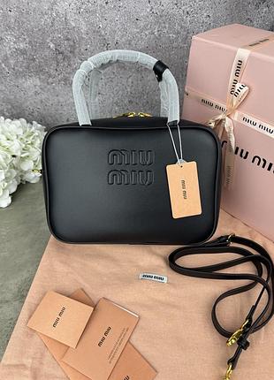Жіноча сумка miu miu black 24x17x10