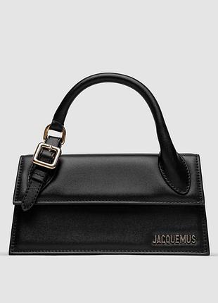 Жіноча сумочка jacquemus le chiquito long boucle black 22 х 11.5 x 6 см