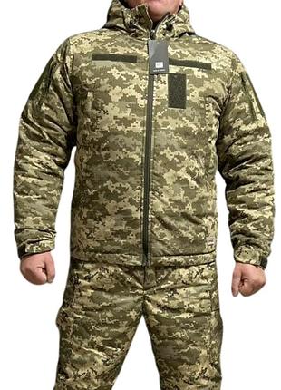 Куртка зимняя тактическая пиксель рипстоп внутри omni-heat