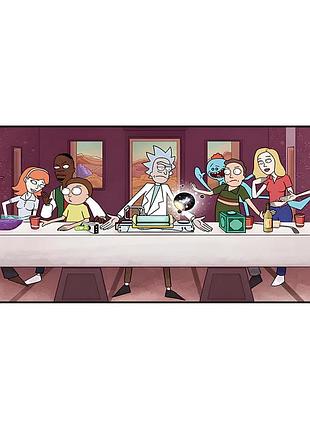Великий плакат рік і морті resteq 700x265 мм — яскравий постер rick and morty для оформлення кімнати, подарунка та колекції
