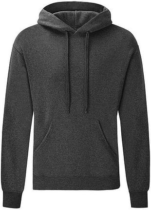 Чоловіча толстовка з капюшоном classic hooded s hd темно-сірий меланж