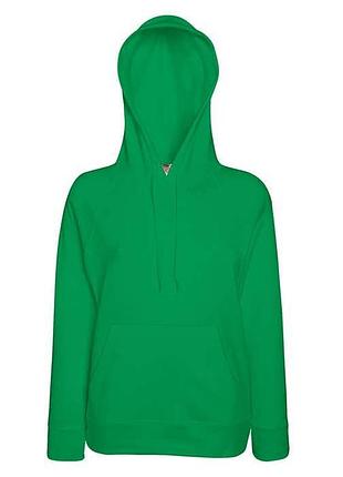 Женская толстовка с капюшоном lightweight hooded xs 47 ярко-зеленый