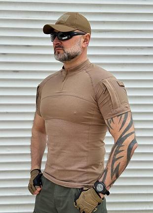 Убакс тактическая боевая рубашка с коротким рукавом esdy tactical frog t-shirt койот xxxl