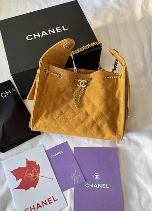 Chanel 25 small handbag in suede caramel with gold hardwarе 25х20х10