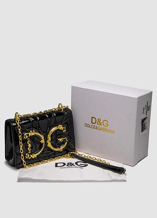 💎 dolce&gabbana nappa leather dg girls black 22 х 14.5 х 5 см
