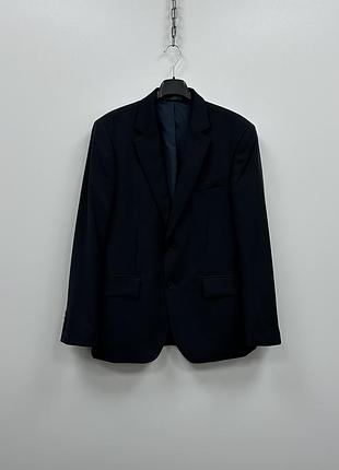 Класичний шерстяний піджак lacoste slim fit wool blazer jacket navy