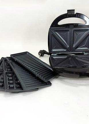 Домашний гриль бутербродница domotec ms-7704 1000 w, электрогриль контактный складной прижимной os-40