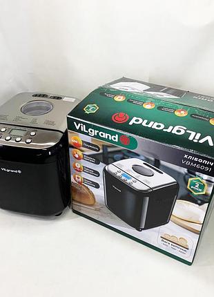 Хлебопечки для дома vilgrand vbm6091 600 вт, 19 програм, хлебопечка с удобной панелью управления xg-49