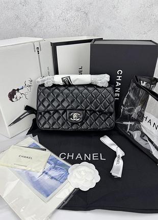Chanel black silver (з косметичкою) 23x14x7