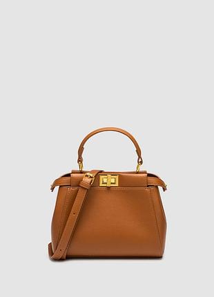 💎 fendi peekaboo mini brown 23 х 15 х 7 см