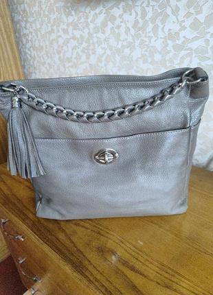 Сумка хобо genuine leather italy.