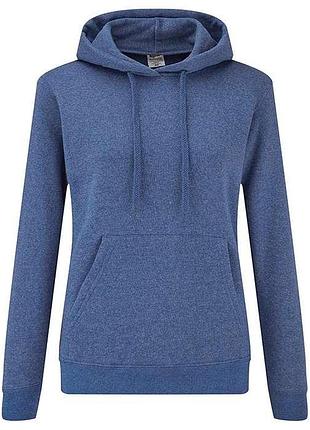 Женская толстовка с капюшоном classic hooded s r6 синий меланж
