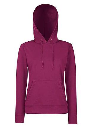 Толстовка жіноча з капюшоном classic hooded l 41 бордовий