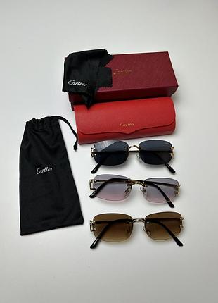 Окуляри cartier чорні-жовті-червоні