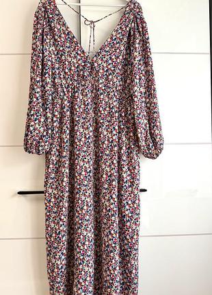 Неймовірна сукня максі в дрібний квітковий принт (100%візкоза) h&m