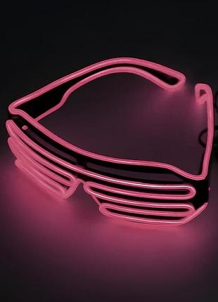 Светодиодные led el очки resteq очки для вечеринок, пати. розовые