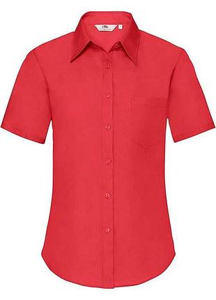 Сорочка жіноча короткий рукав poplin s 40 червоний