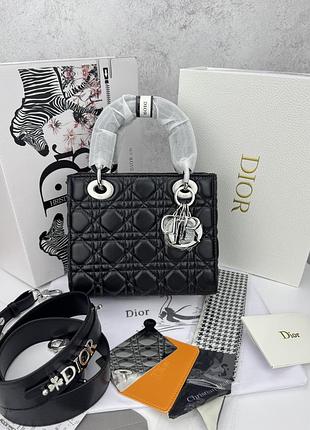 Dior lady black silver 20x17x10