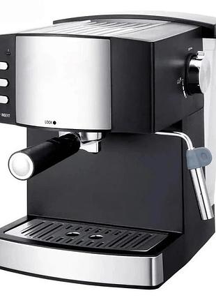 Кофемашина рожковая эспрессо rainberg rb-2273 2200вт с капучинатором 1.6 л, кофеварка полуавтоматическая yb-70