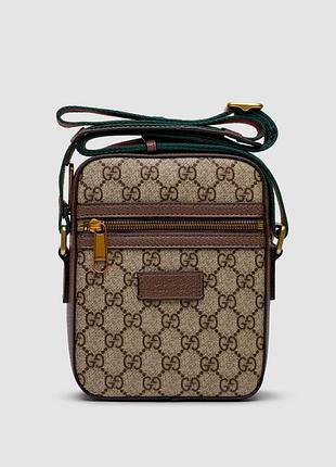🦁 gucci small 'ophidia' shoulder bag brown 16 x 19.5 х 6.5 см
