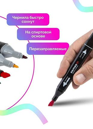 Набір скретч маркерів, набір маркерів sketch, в чохлі маркери для дітей jv-64